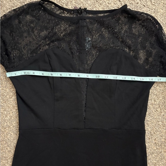 NEW Small Eva Franco by Anthropologie Greer Illusion Black Lace Dress Size 8 - Picture 11 of 16
